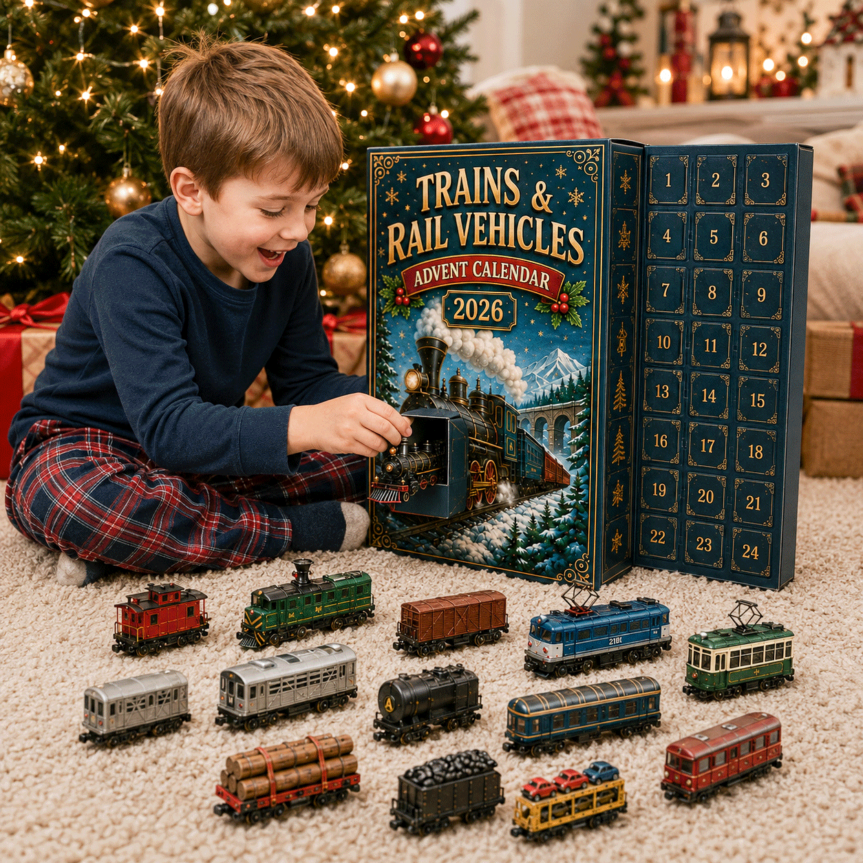 🚂 Trains & Rail Vehicles Advent Calendar 2026 – 24 Railway Surprises
