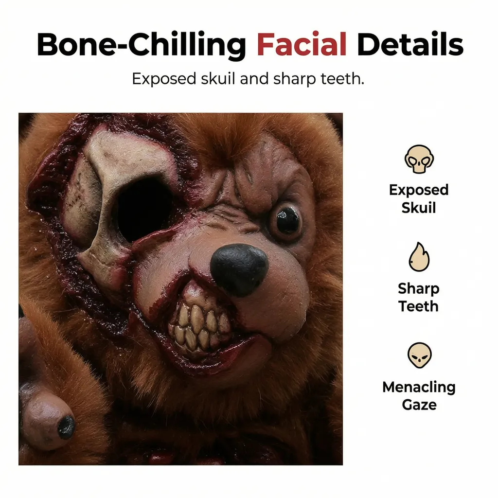 Cute Horror Zombie Plush Doll Spooky Halloween Decor & Party Prop