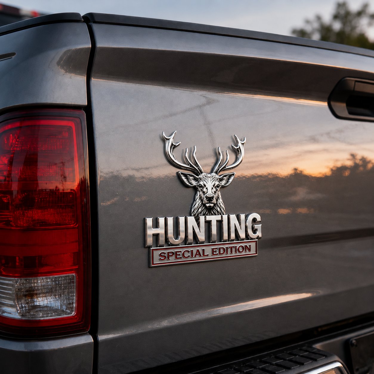 🦌 HUNTING Special Edition Emblem – Premium 3D Metal Car Badge For Hunting Enthusiast