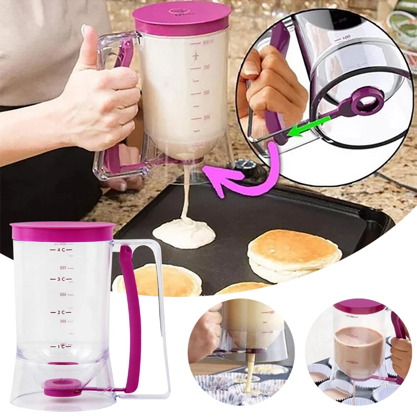 🎉🧁Electric Batter Cupcake Pancake Cake Separator Dispenser Tool