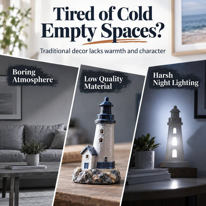 'Coastal Lighthouse' LED light decoration – handmade ornament in a maritime island style