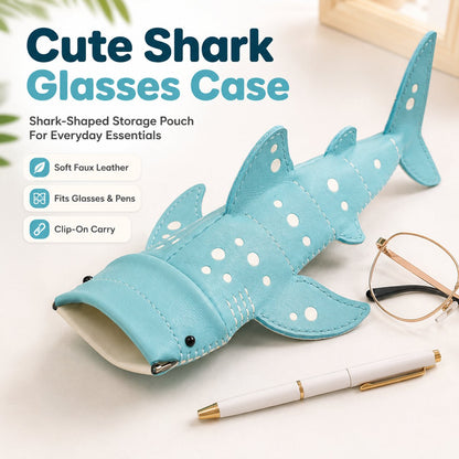 🔥Last Day 49% OFF - 🦈🌊Cute Shark Glasses Case | Shark-Shaped Storage Pouch For Everyday Essentials