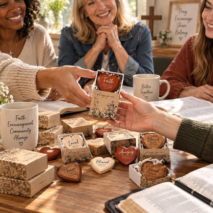 🔥 LAST DAY 49% OFF - ✝️ Christian Pocket Hearts Gift Set – 12 Faith-Filled Keepsakes of Love & Encouragement 🎁