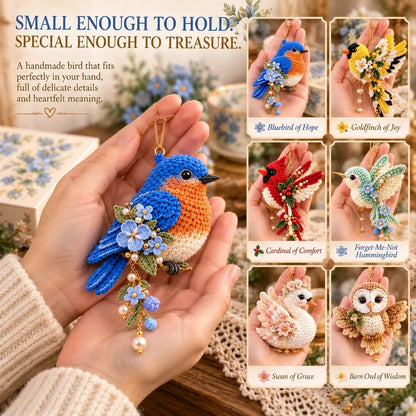 🔥LAST DAY 50% OFF - 🧶 DIY Crochet Bird Ornament Kit Collection | Comfort, Hope & Grace
