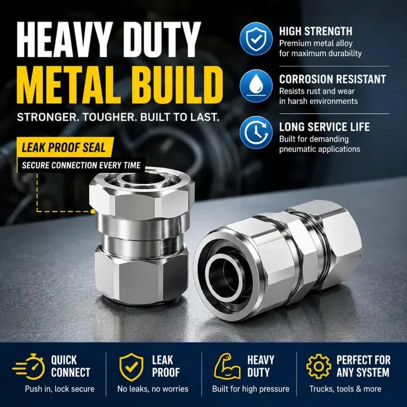 🔥HOT SALE🔥🔥HOT SALE🔥Heavy-Duty Truck/RV Air Line Fitting Kit (8-Piece Set)