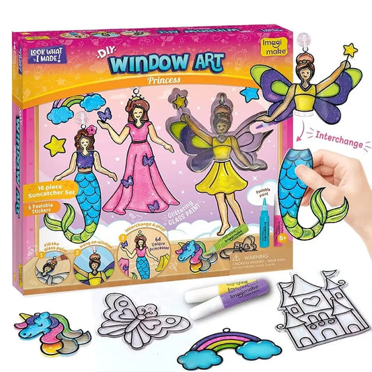 DIY Princess & Unicorn Stained Glass Kit – Create Magical Window Art That Shines