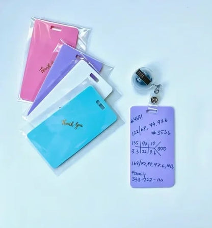 🩺Erasable Badge Note | Dual-Side Writable, Fade-Proof & No Blur (🖊Write. Wipe. Repeat.) 🎁Free Badge Clip Included📋
