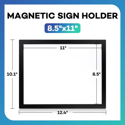 🔥Last Day 50% OFF - 📌📄4-Pack Magnetic Sign Holders, 8.5×11 Inch Clear PVC Document Frames for Wall & Window