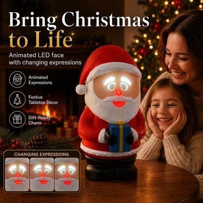 Animated Expression LED Santa Tabletop Decoration