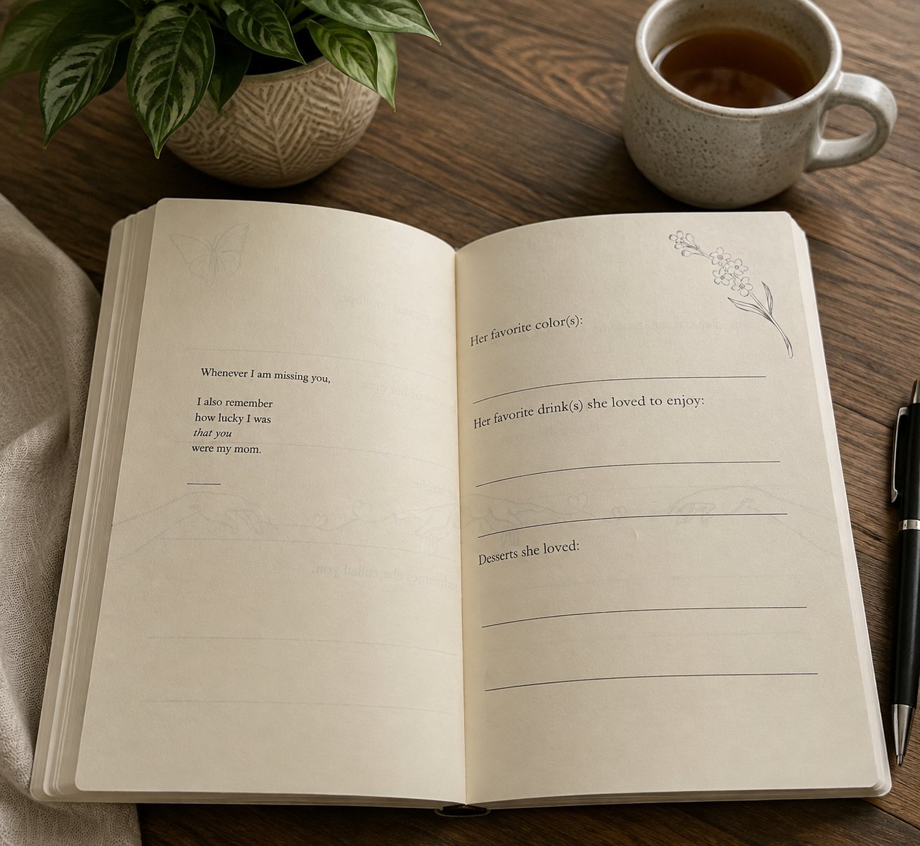 💜 The Memory of You, Mom - A Guided Grief Journal to Remember, Honor, and Carry Your Mom With You