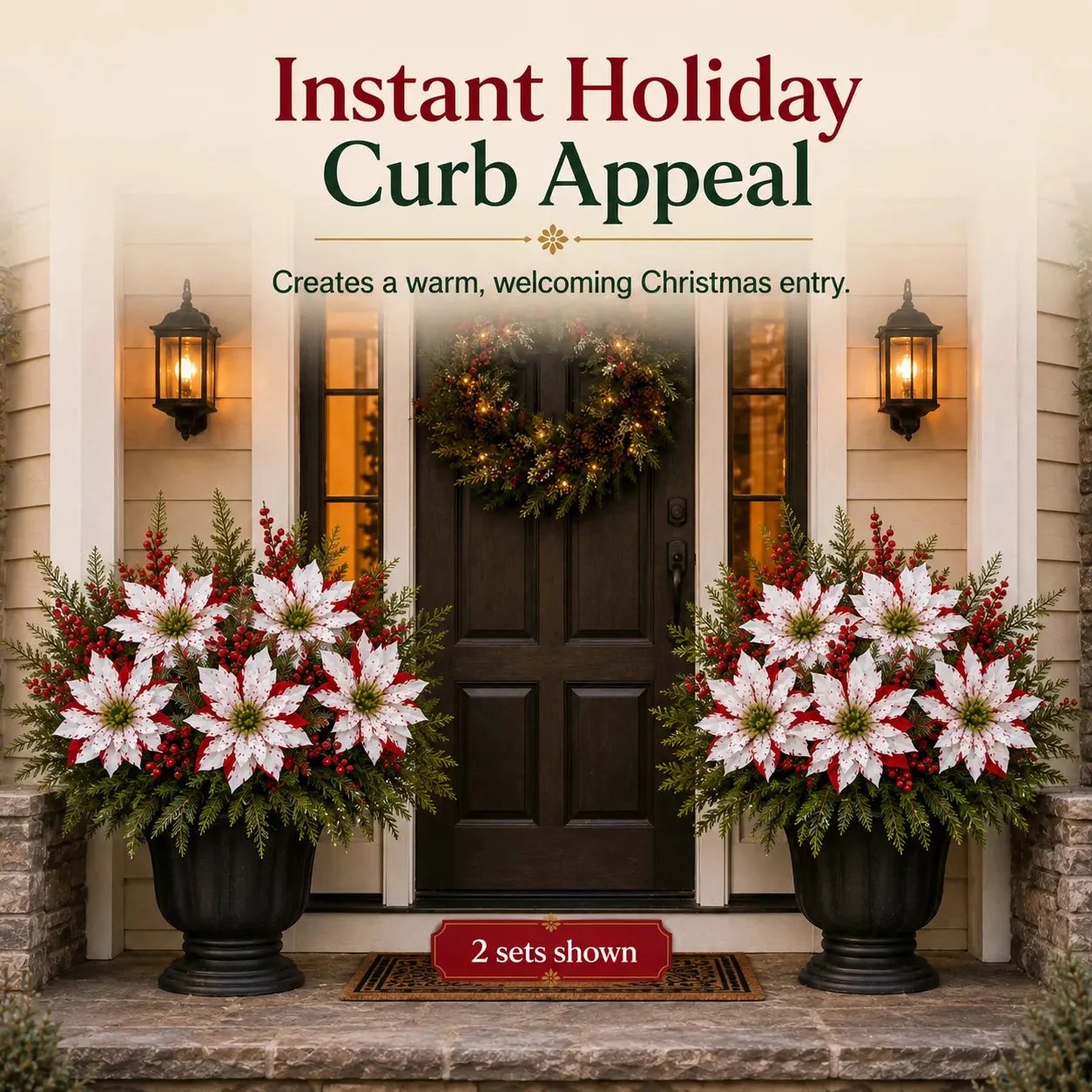 🎉❀Last Day 50% OFF🔥Christmas Poinsettia Planter Inserts