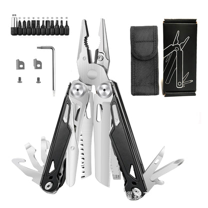 🛠️ 16-in-1 Multitool with Large Scissors – Compact Outdoor Tool