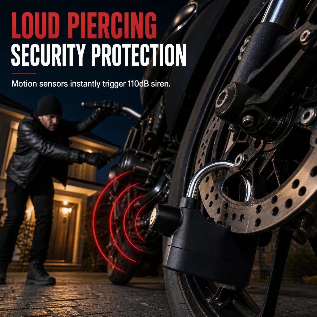🚨Heavy-Duty Alarm Security Lock – Aluminum Alloy Anti-Theft Protection for Gates, Bikes & Storage