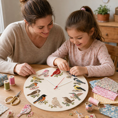 ⏳ Last Day 49% OFF – 🕒 Beginner-Friendly DIY Patchwork Fabric Clock Kit – 12-Themed Appliqué Wall Clock | Complete Kit with Coordinated Fabrics, Clock Mechanism & Step-by-Step Guide Included 💕