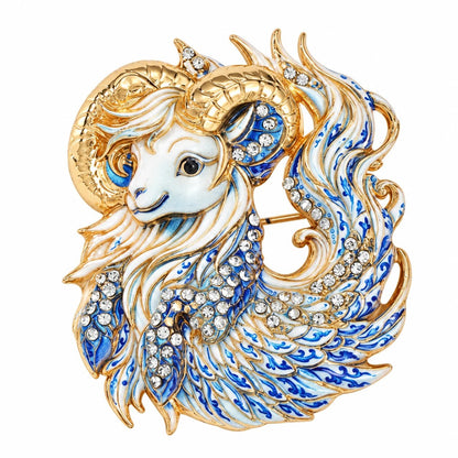 Luxury Zodiac Enamel Brooch – Turn a Simple Blazer into a Statement ✨