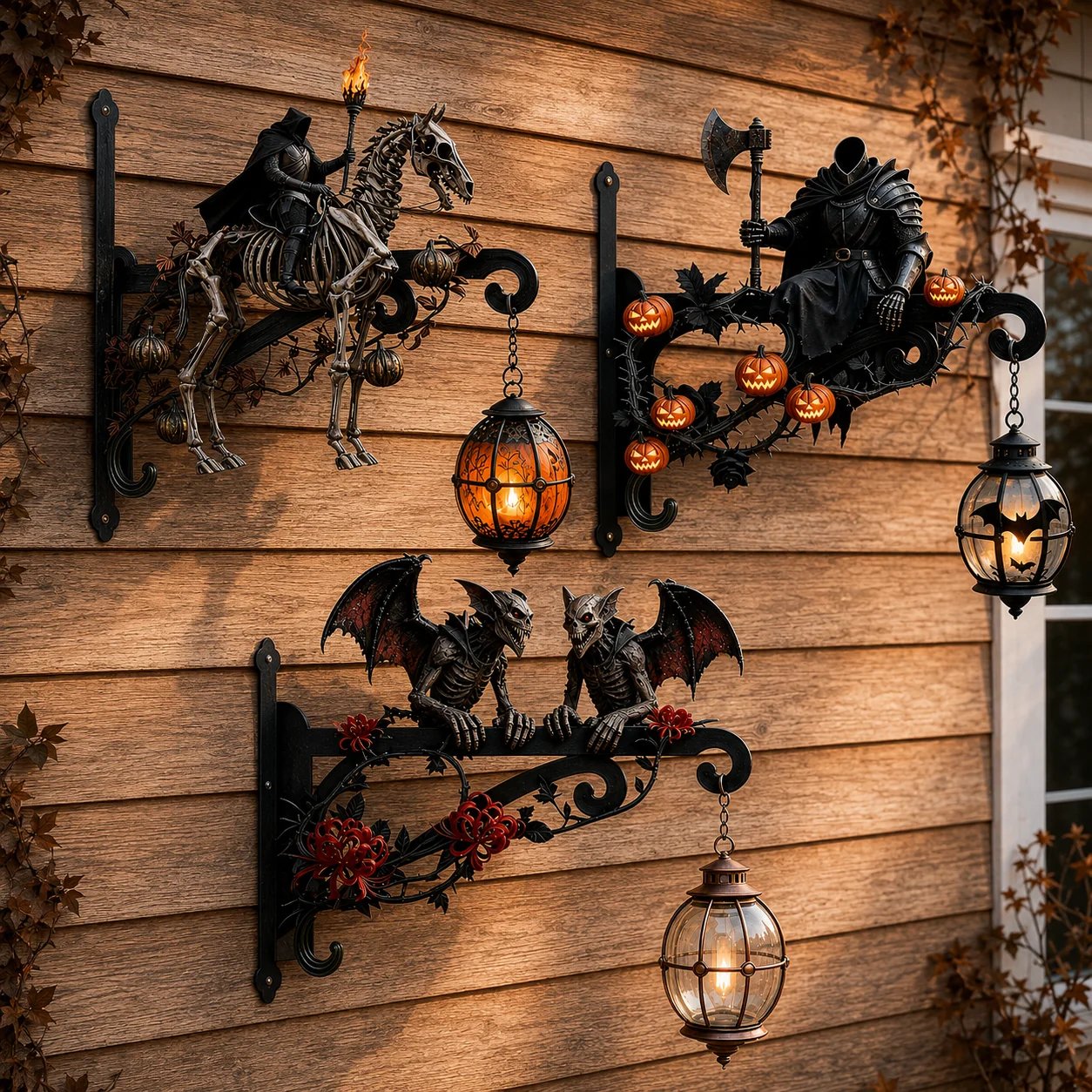 Halloween Decorative Wall Hook - Spooky Outdoor Metal Hanger For Porch & Garden Decor