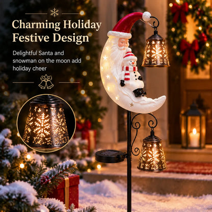 🔔 Christmas Moon Solar Stake Light