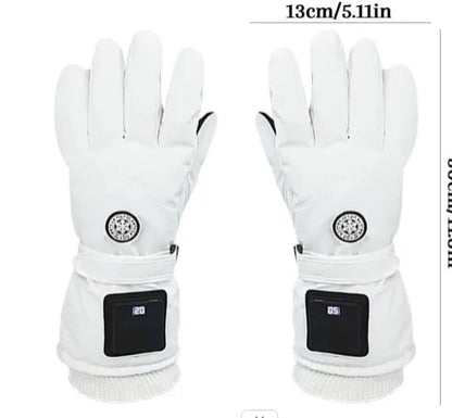 🔥 Rechargeable Heated Gloves – 3 Heat Settings, Waterproof Touchscreen Winter Gloves