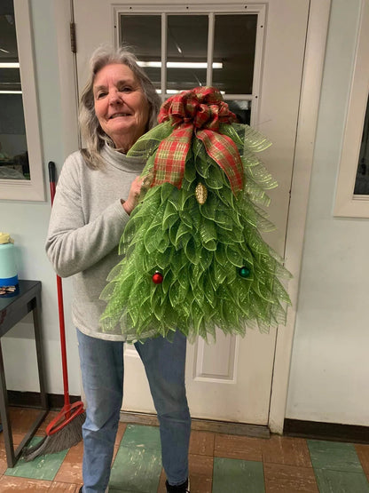 Handmade Christmas Tree Wreath for Front Door