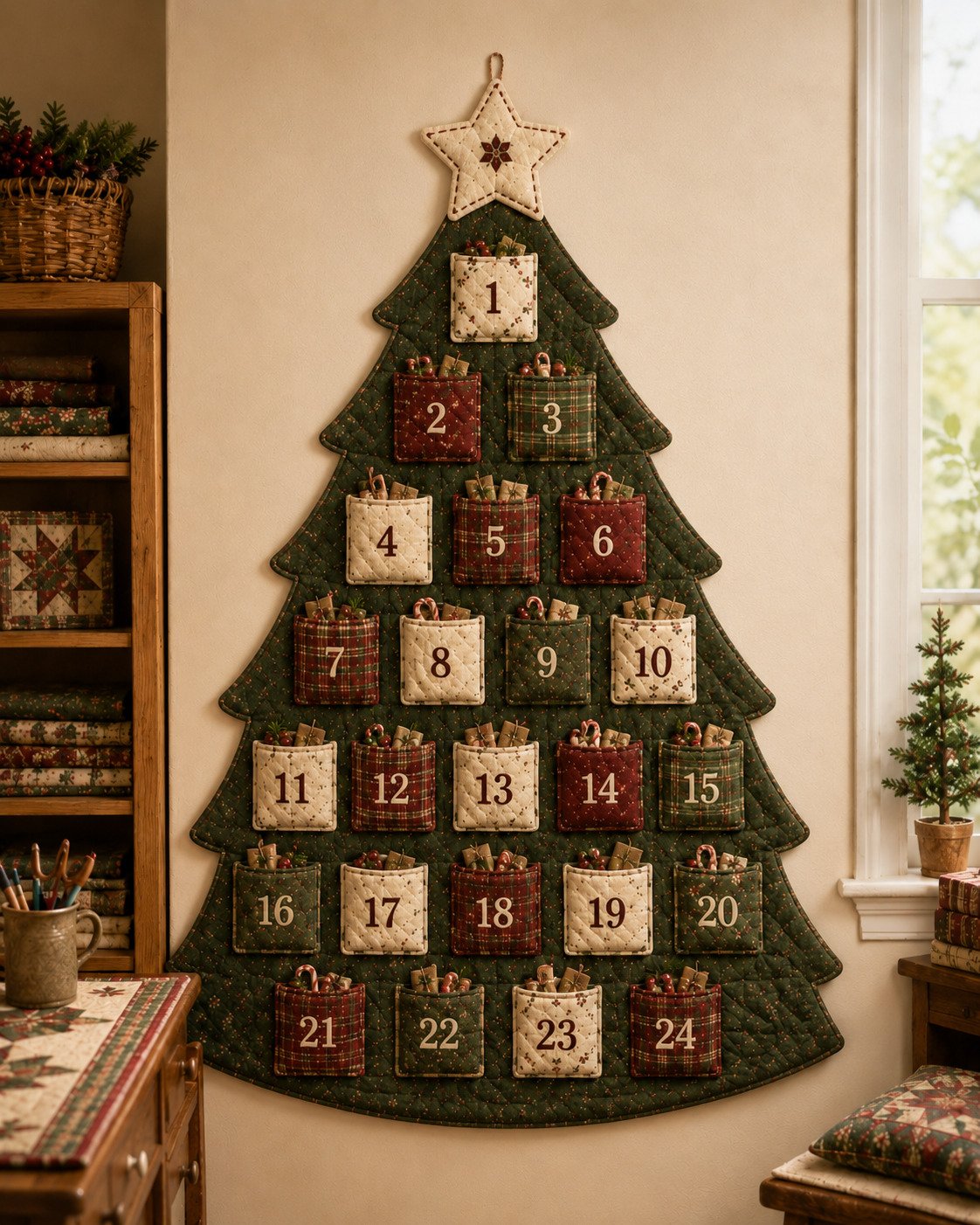 🔥Last Day 49% OFF - 🎄✨DIY 24-Pocket Fabric Christmas Advent Tree Kit(📦 Buy 2 Free Shipping)