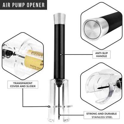 🎉🔥Air Pump Cork Remover Wine Bottle Opener Set