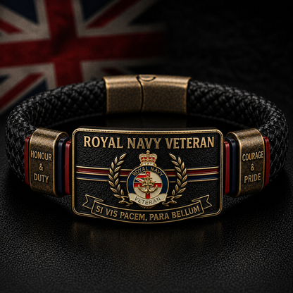 ⚓Royal Navy Veteran “Si Vis Pacem, Para Bellum” Tribute Bracelet