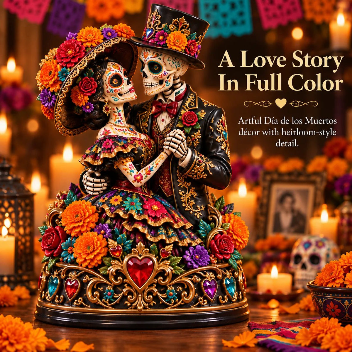 Day of the Dead Catrina Figurines – 3 Colorful Character Styles
