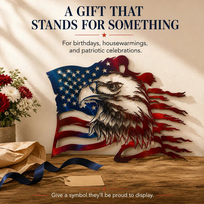 🦅 Freedom Eagle American Flag Wall Art
