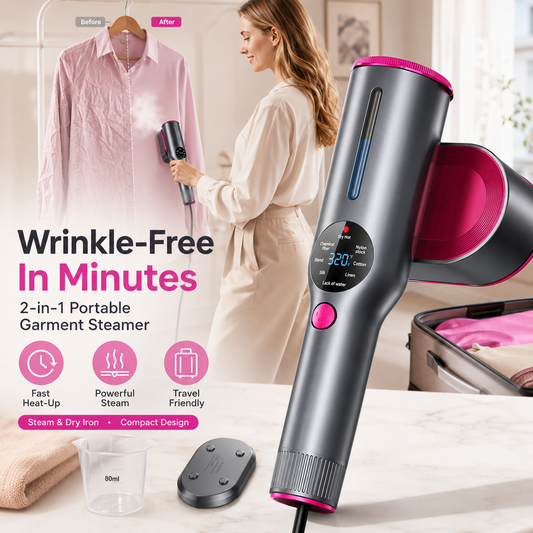2026 Upgrade Garment Steamer for Clothes, Portable Travel Clothing Steamer Iron