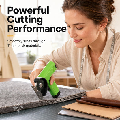 Professional Cordless Electric Fabric Scissors, Heavy Duty Handheld Cutter for Multi-Material DIY Crafting