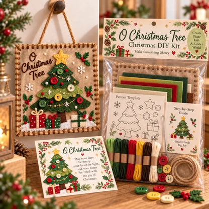🎄✨ Christmas DIY Fabric Weaving Friendship Kit - 🧵 Create Something Special Together! 💕