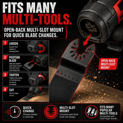 🪚 Japanese-Tooth Oscillating Multi-Tool Blades – Faster, Cleaner Cuts for Wood & PVC