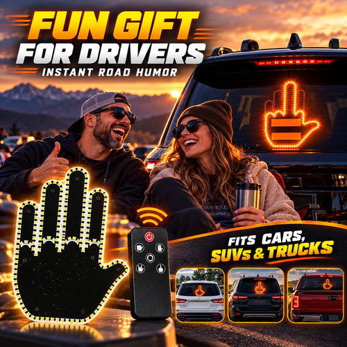 🖕 Wireless Car LED Gesture Light – Express Yourself on the Road Instantly!
