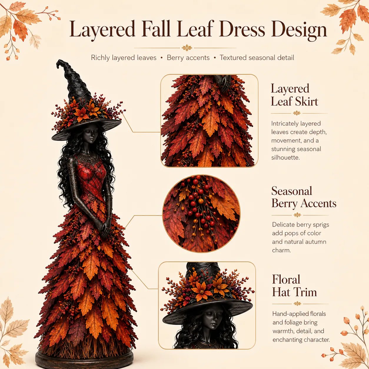 🧙Enchanted Autumn Witch Figurine