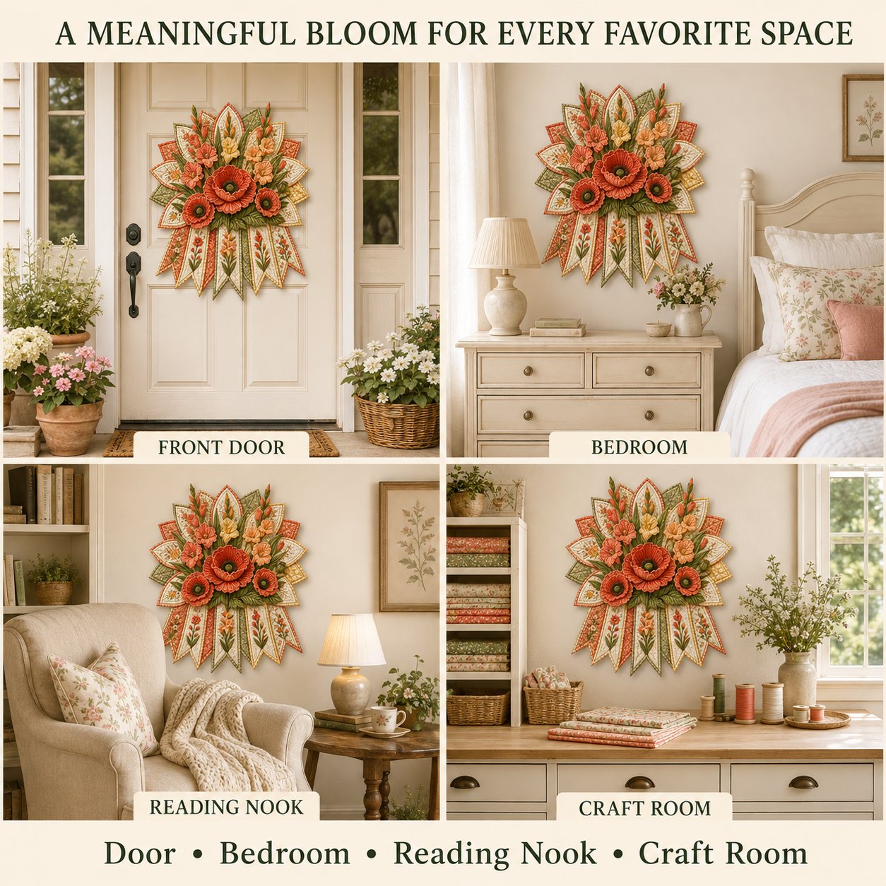 🌸 Beginner-Friendly 12-Month Birth Flower 3D Quilted Wall Hanging Sewing Kit Collection | Complete Kit with Coordinated Fabrics, Sewing Materials & Step-by-Step Guide Included 💕