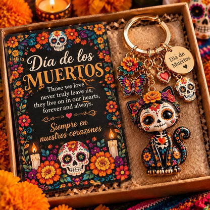 Día de Muertos Charm Keychain – 4 Colorful Styles