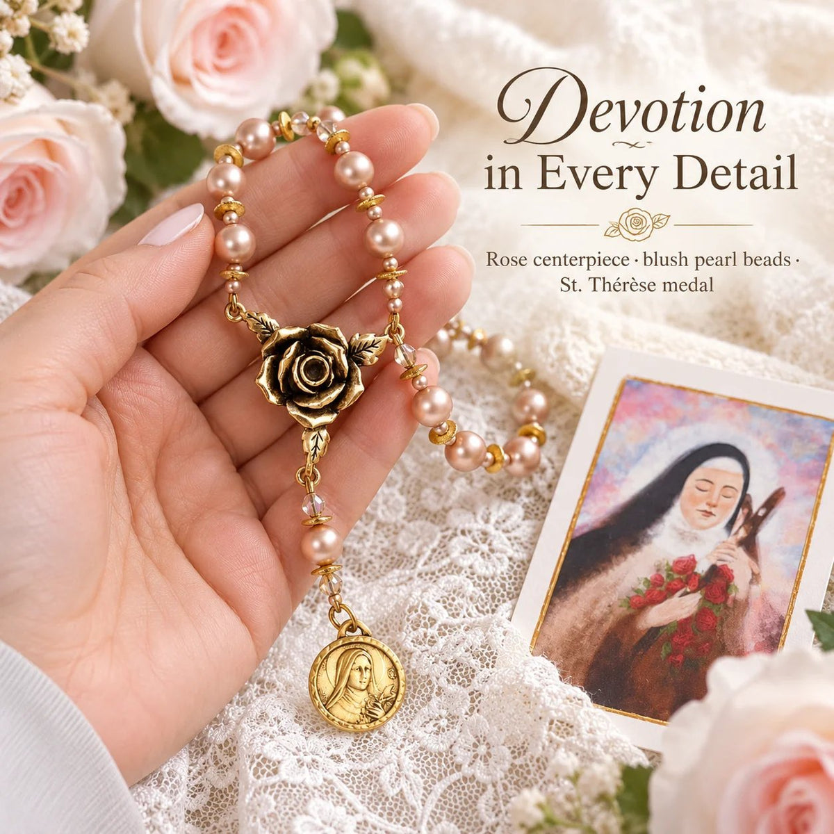 🌹 St. Thérèse Little Flower Rose Novena Chaplet