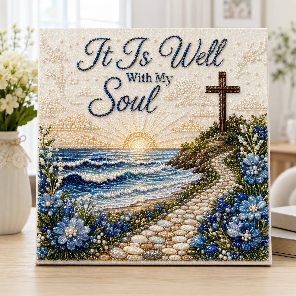 ⏳ Last Day 49% OFF – ✝️ Beginner-Friendly Sacred Hymn Pearl Art Kit Collection | Luxury Christian Hymn Artwork with Scratch-Resistant Non-Fading Pearl Beads DIY Faith-Inspired Decor 🙏✨