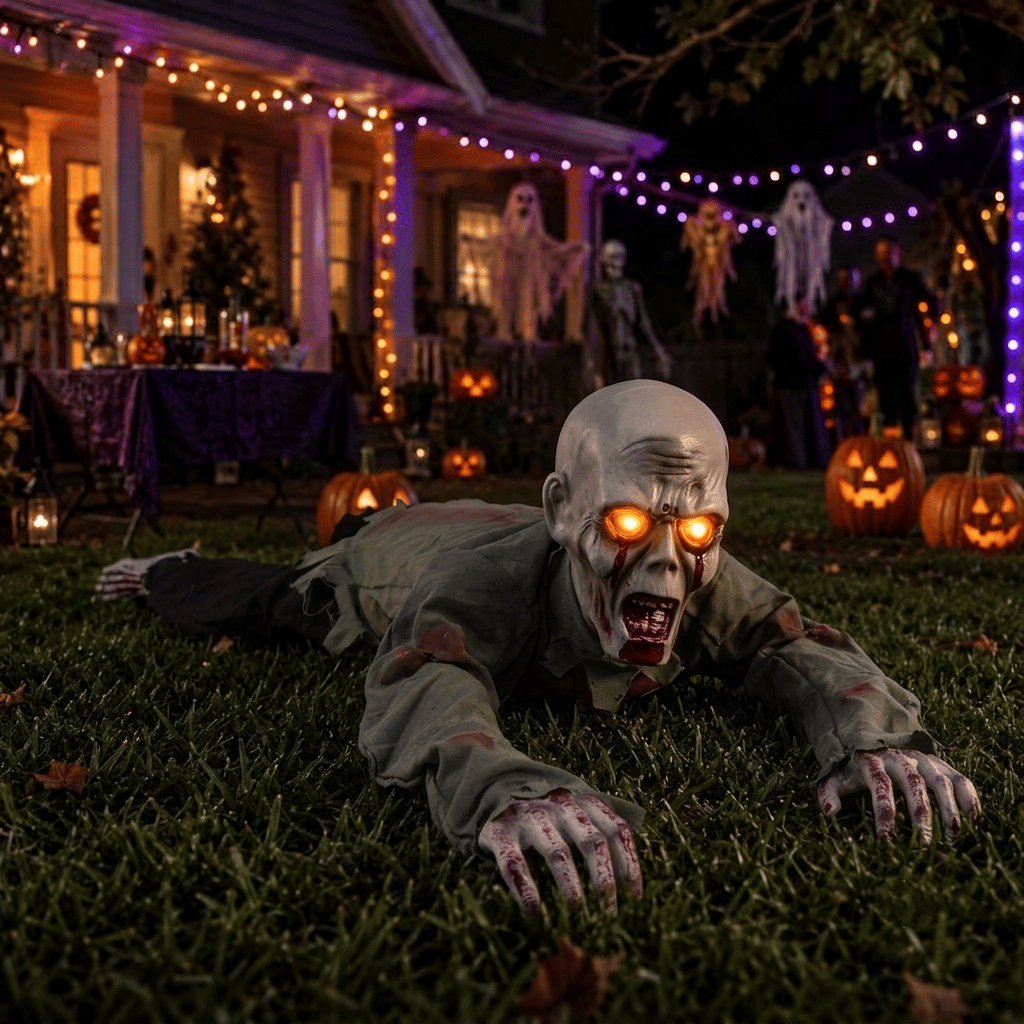 🧟‍♂️ Voice-Controlled Electric Crawling Ghost with Led Eye