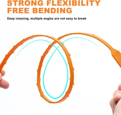5 Pack Flexible Drain Cleaning Tools with Barbed Hook Design
