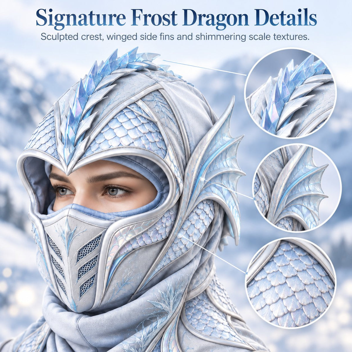 🐉 Frost Dragon Winter Balaclava ❄️ 3-in-1 Windproof Face Mask | Warm, Stylish & Ready for the Cold