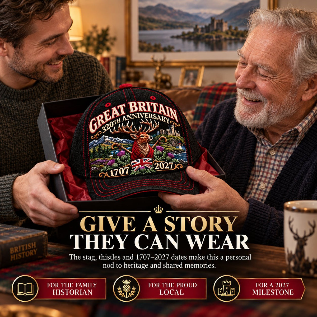 🔥LAST DAY 49% OFF - 👑🇬🇧 Great Britain 320th Anniversary Heritage Cap | 100% Cotton • Detailed Embroidery