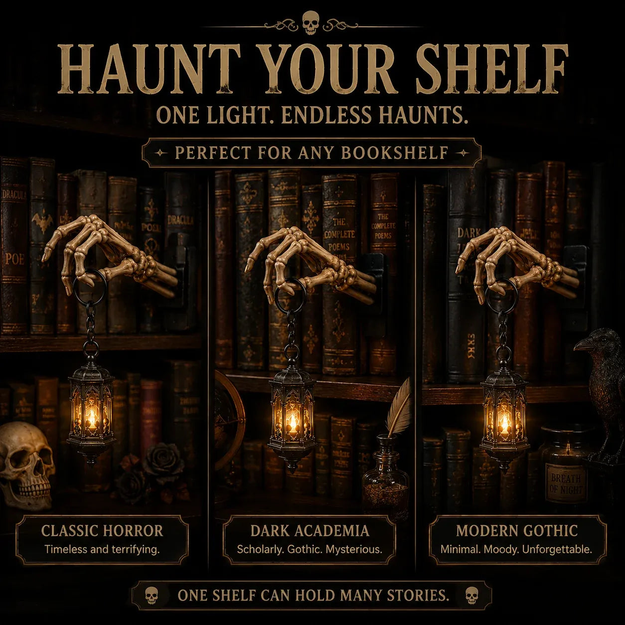 🔥😍💀Skeleton Hand Lantern Shelf Light™