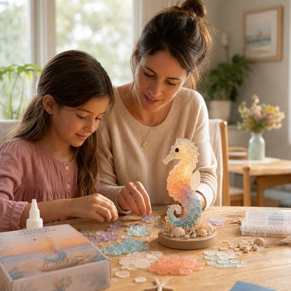 ⏳ Last Day 49% OFF – 🌊 Beginner-Friendly DIY Glowing Sea Glass-Style Ocean Art Kit Collection | Complete Kit with Sea Glass-Style Pieces, LED Lights & Step-by-Step Guide Included 💕