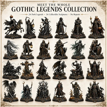 🔥🎁🖤 Gothic Legends Advent Calendar 2026 — 24 Days, 24 Dark Legends, 24 Unique Collectible Sculptures