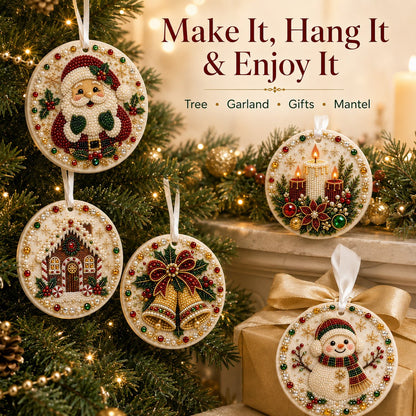 ✨ DIY Pearl & Gem Christmas Ornament Collection