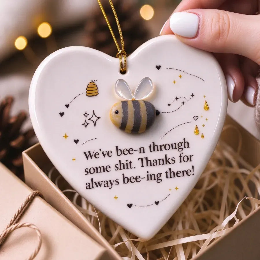 🐝💛Funny Bee Sea Glass Keepsake