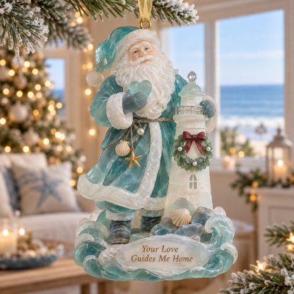 Coastal Santa Christmas Ornament