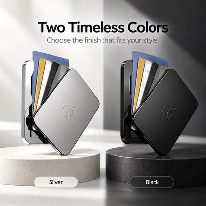 🧲 Slim Magnetic Metal Wallet | Quick-Access Card Holder