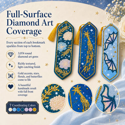🔥LAST DAY 50% OFF-🌌Starlit Romance Diamond Art Bookmark Kit